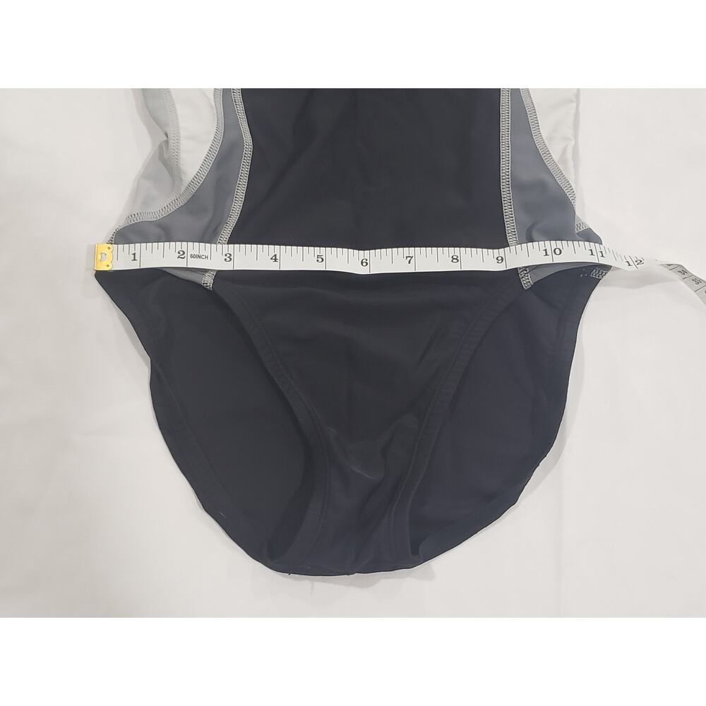 Nike Fastback Aquatic Suit Black & Gray One Piece Racer Back Bathing Suit Size 4 - Picture 5 of 5